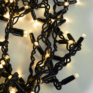 Cortina de luces LED - 1,5m x 90cm - 100 luces - Blanco cálido (9)