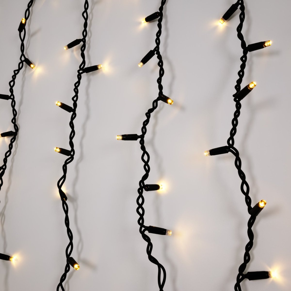 Cortina de luces LED - 1,5m x 90cm - 100 luces - Blanco cálido - Barcelona Led-