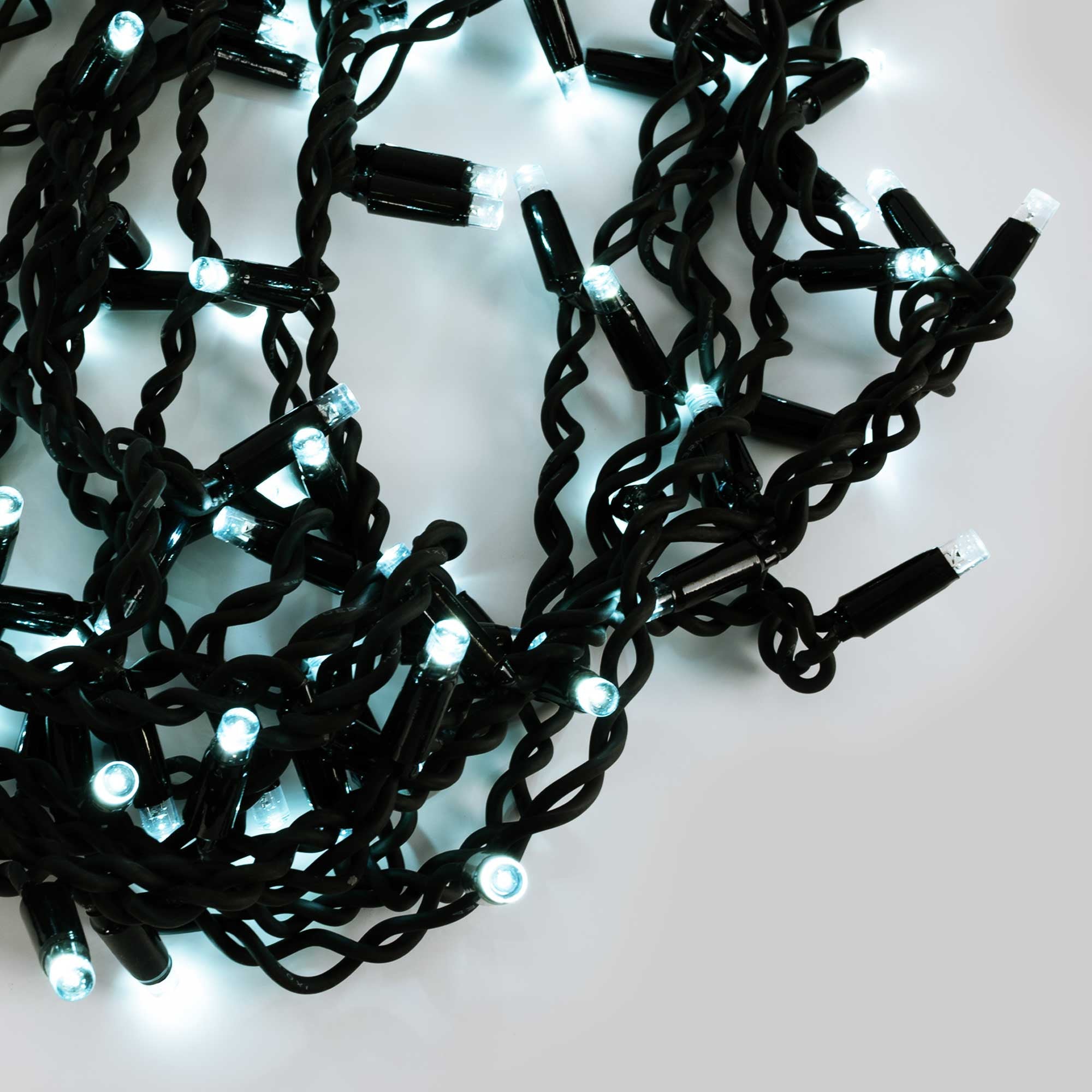 Cortina de luces LED - 1,5m x 90cm - 100 luces - Blanco frío (5)