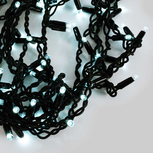 Cortina de luces LED - 1,5m x 90cm - 100 luces - Blanco frío (5)