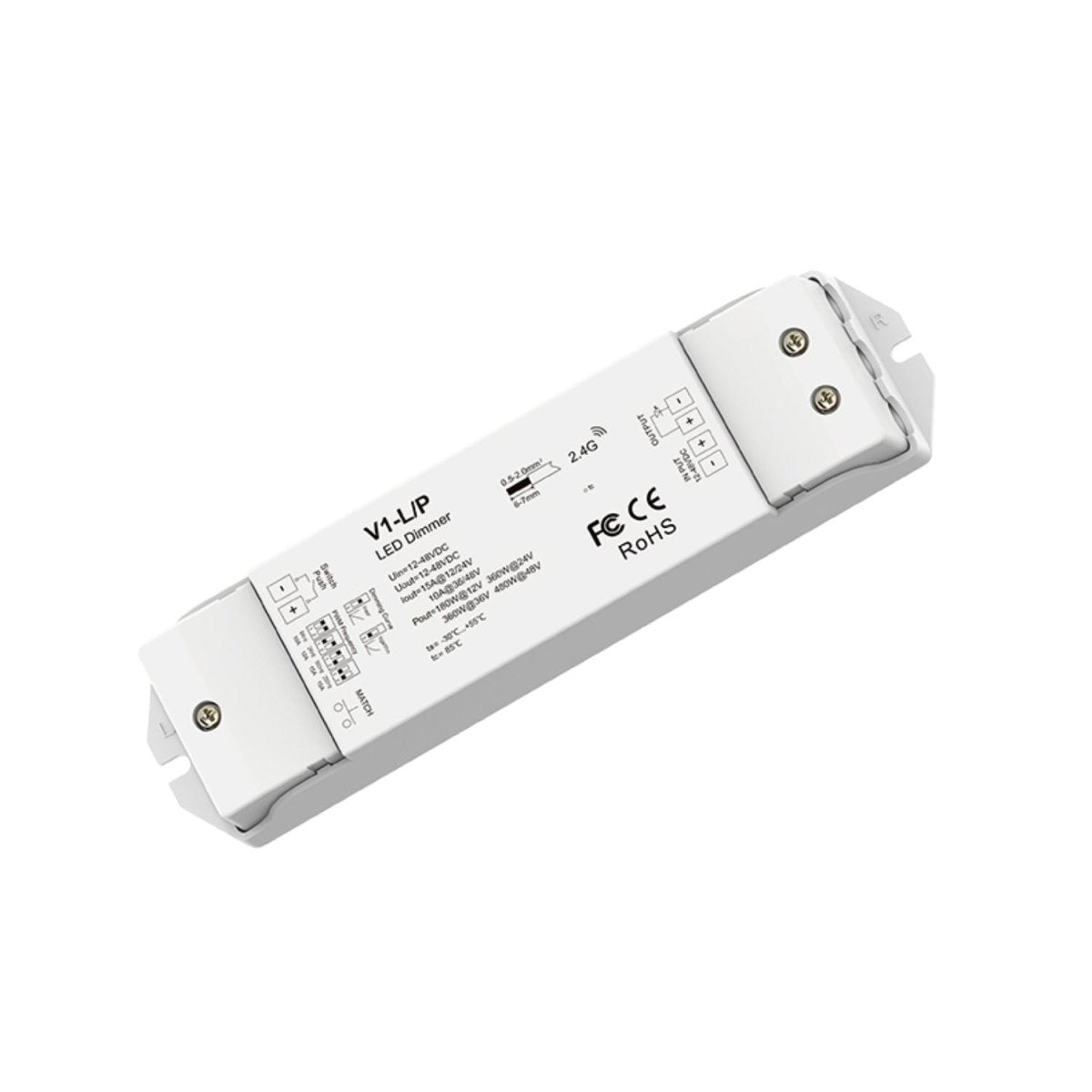 Controlador monocolor 12-48V DC - 15A - RF 2.4G - PUSH dimmer - Skydance - Barcelona Led-Control y regulación