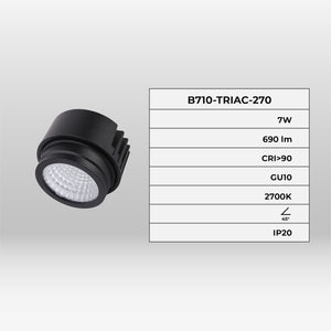 Módulo LED 7W para aro downlight MR16/GU10 - Regulable por TRIAC - 45º - CRI 90 (17)