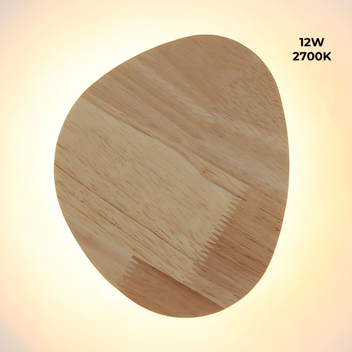 Aplique de pared interior de madera "Eclipse 3" 12W - Luz cálida - Barcelona Led-Decoración