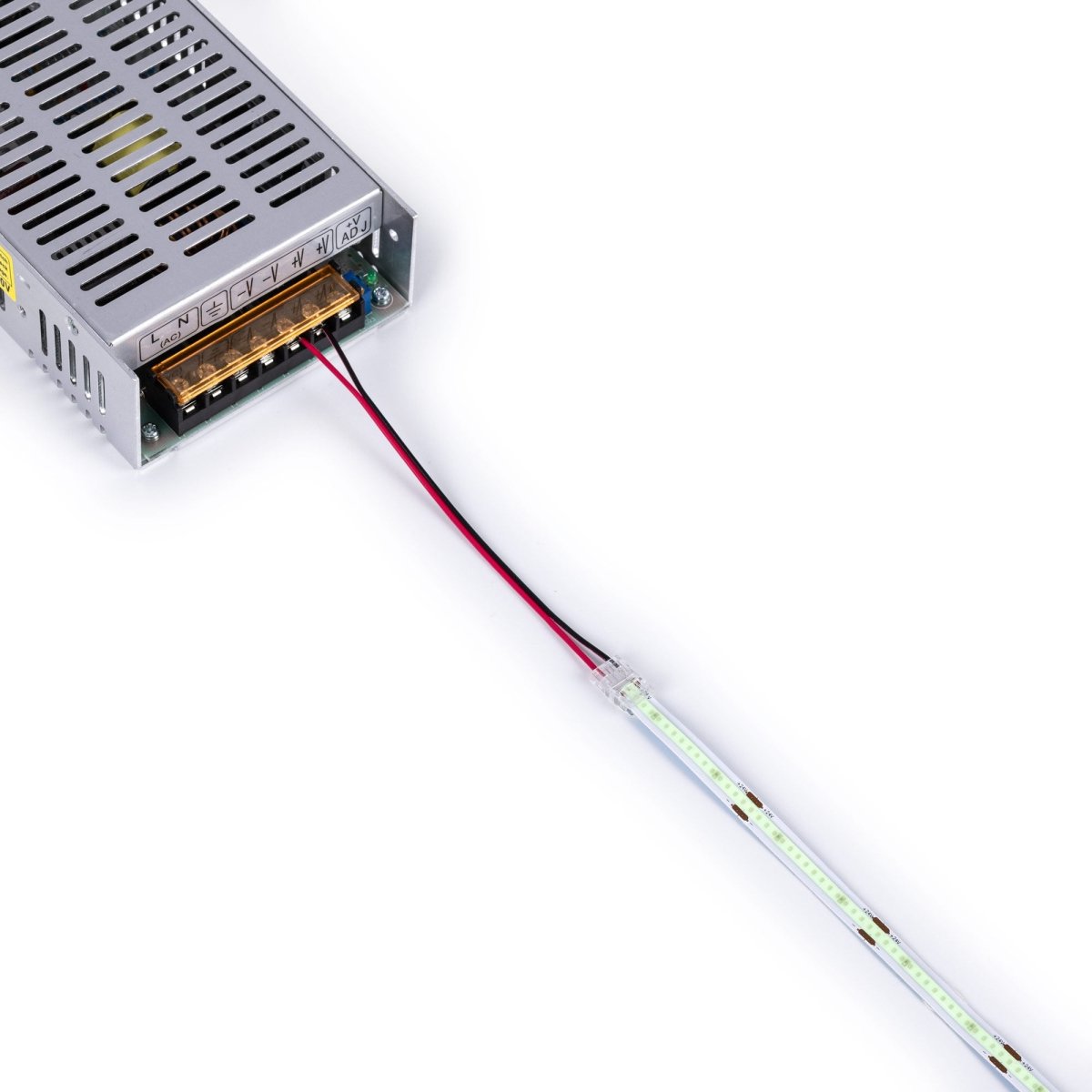 Conector Hippo monocolor COB Tira a Fuente - PCB 8mm - 2 pines - IP20 - Máx. 24V - Barcelona Led-Accesorios