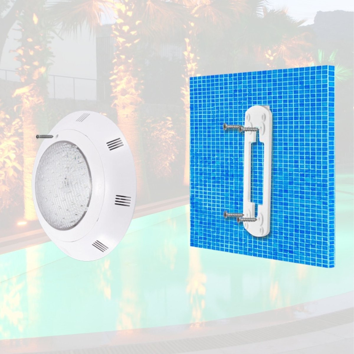 Foco LED para piscina de superficie 12V AC - 24W - Sumergible - IP68 - Barcelona Led-