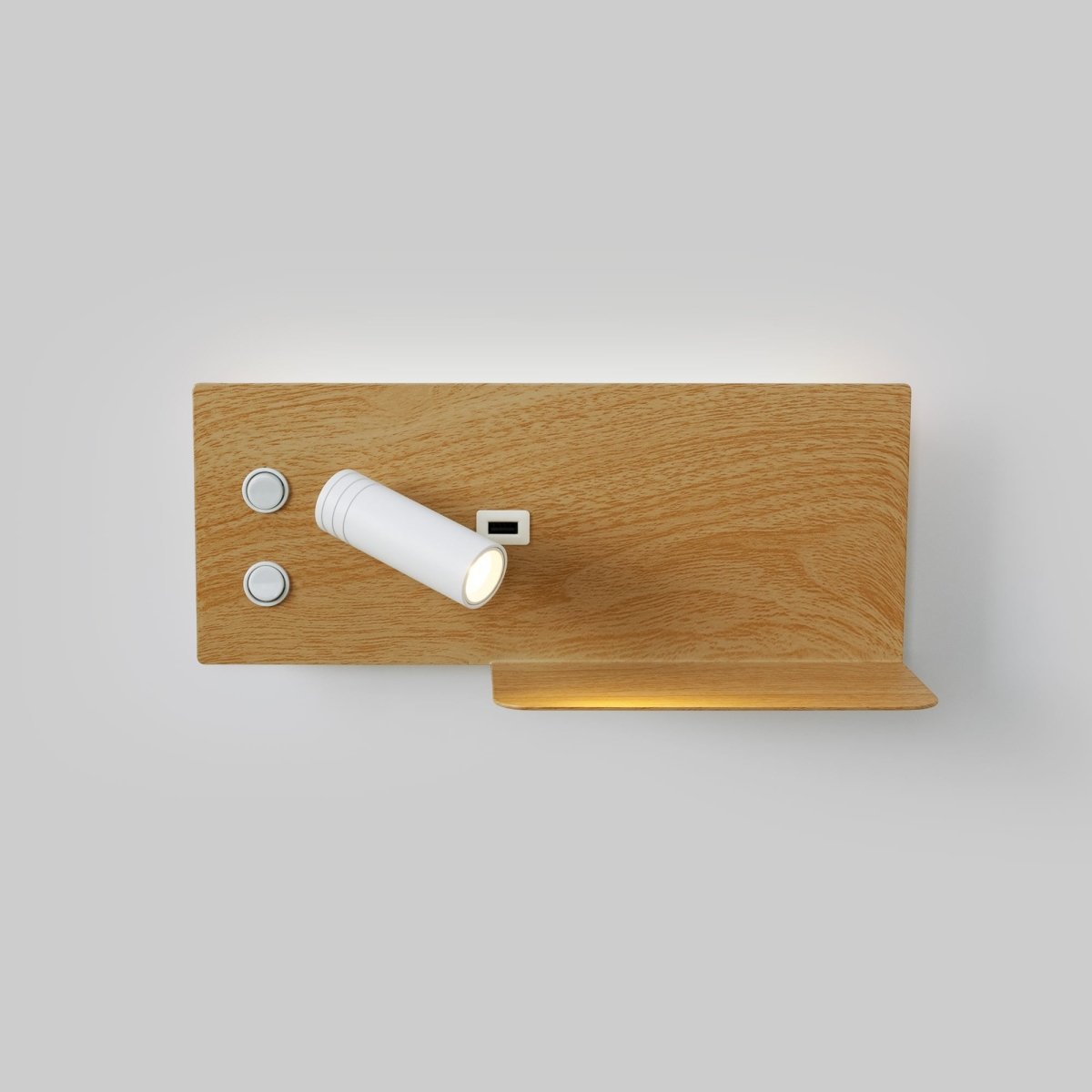 Pack x 2 - Aplique de pared para lectura con puerto USB "Kerta" - Iluminación doble - 3W+7W - Barcelona Led-Decoración