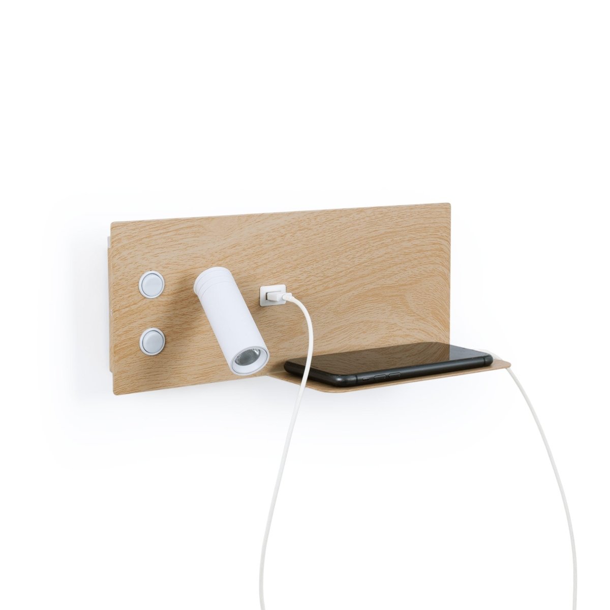 Aplique de pared para lectura con puerto USB "Kerta" - Iluminación doble - 3W+7W - Barcelona Led-Decoración