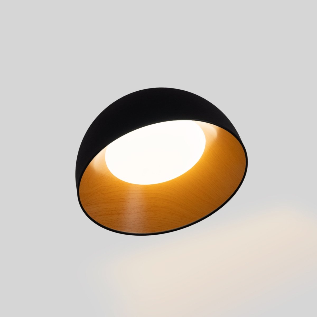 Lámpara de techo LED inclinada CCT 12W - Efecto madera - ø35cm - Barcelona Led-Decoración