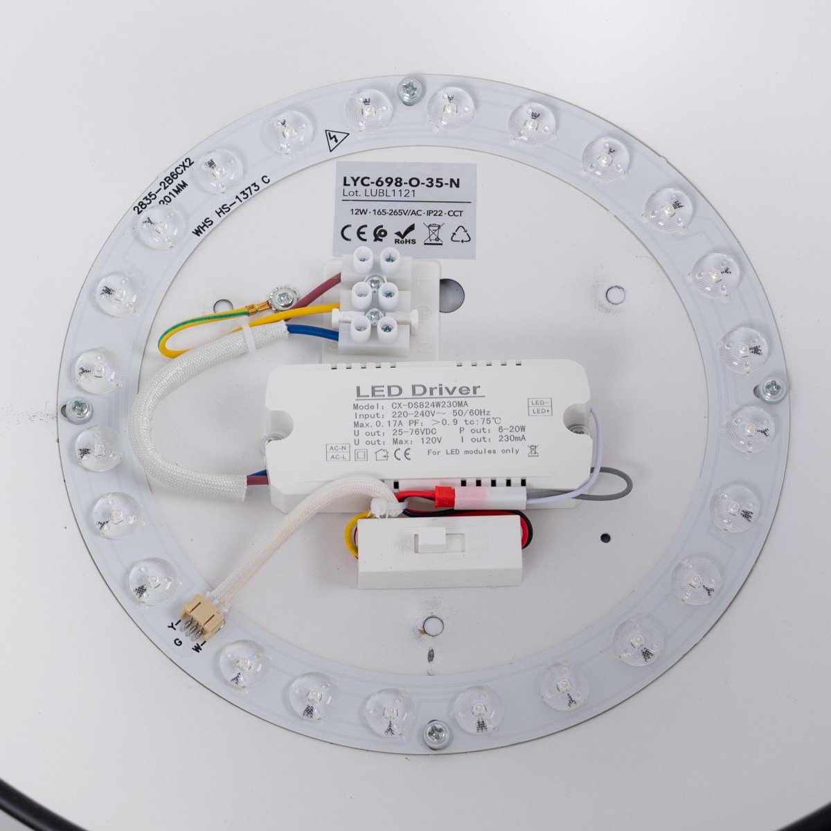 Lámpara de techo LED inclinada CCT 12W - Efecto madera - ø35cm - Barcelona Led-Decoración