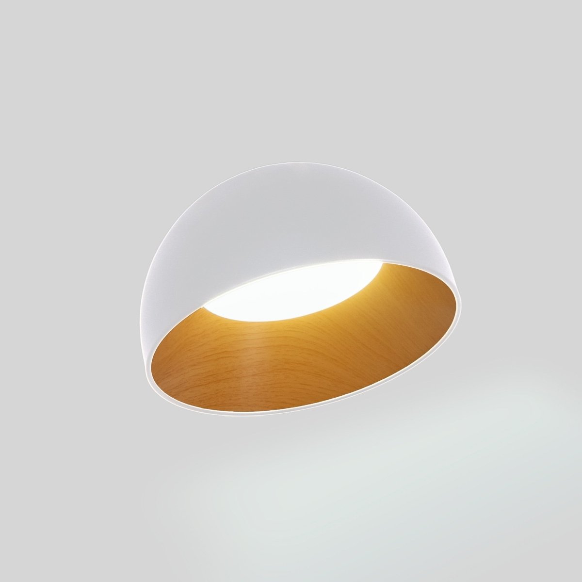 Lámpara de techo LED inclinada CCT 12W - Efecto madera - ø35cm - Barcelona Led-Decoración