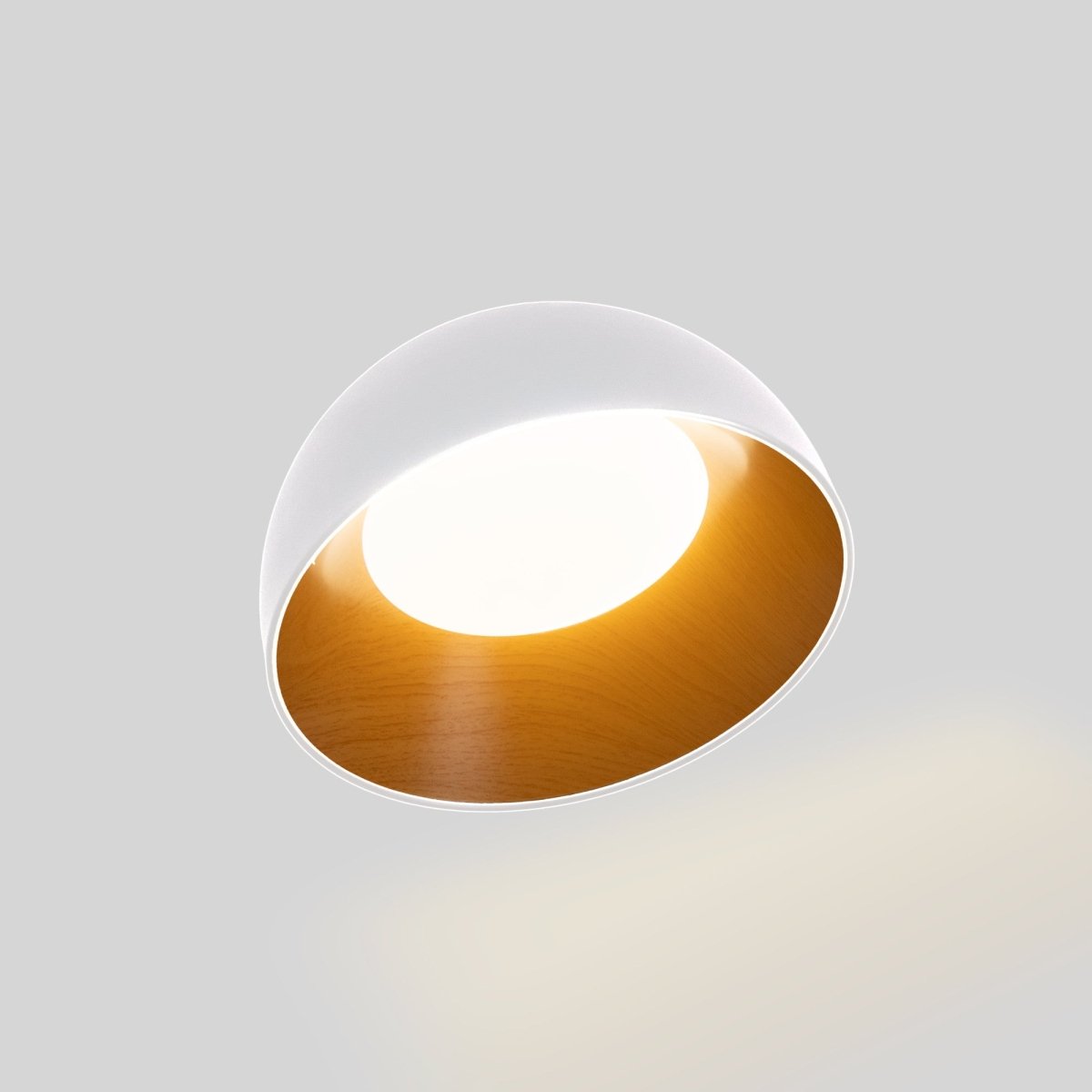Lámpara de techo LED inclinada CCT 12W - Efecto madera - ø35cm - Barcelona Led-Decoración