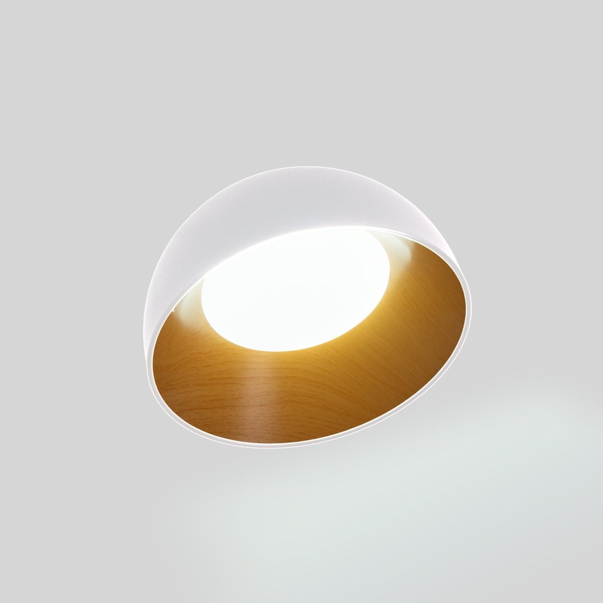 Lámpara de techo LED inclinada CCT 12W - Efecto madera - ø35cm - Barcelona Led-Decoración