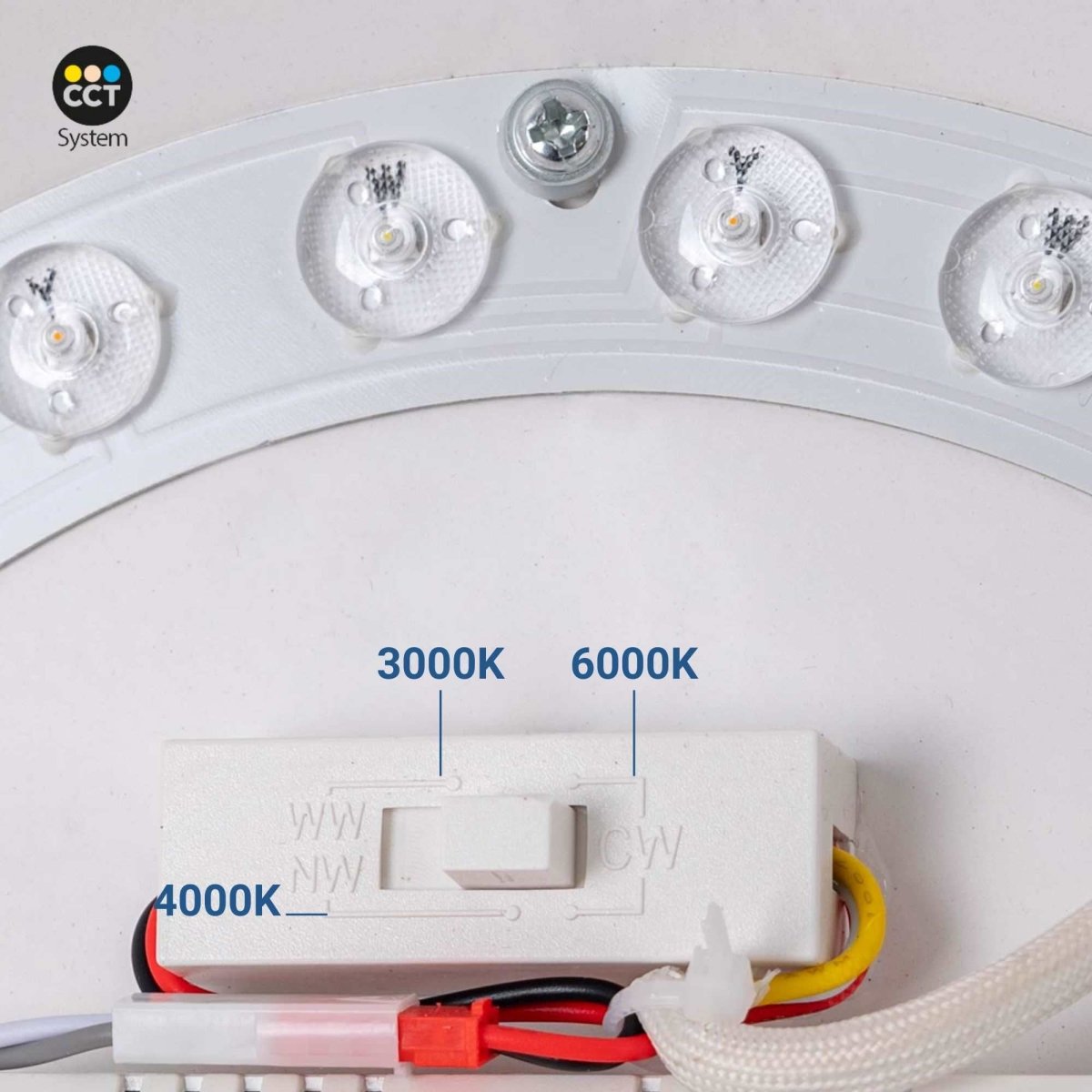 Lámpara de techo LED inclinada CCT 12W - Efecto madera - ø35cm - Barcelona Led-Decoración