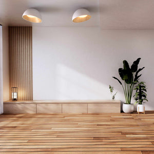 Lámpara de techo LED inclinada CCT 24W - Efecto madera - ø50cm (1)