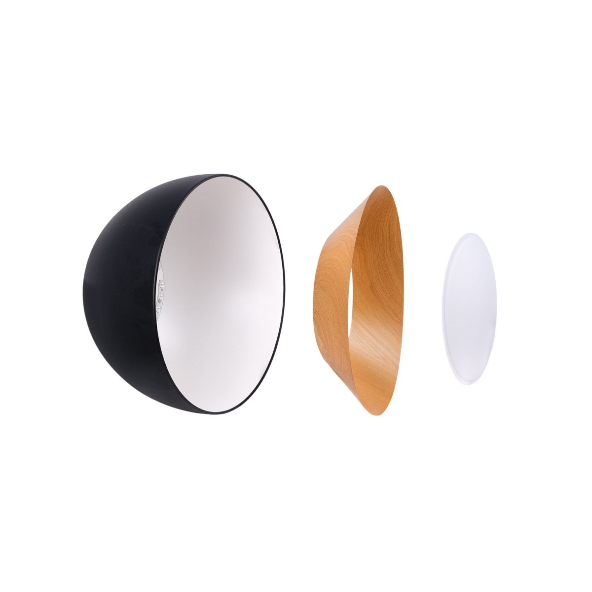 Lámpara de techo LED inclinada CCT 12W - Efecto madera - ø35cm - Barcelona Led-Decoración