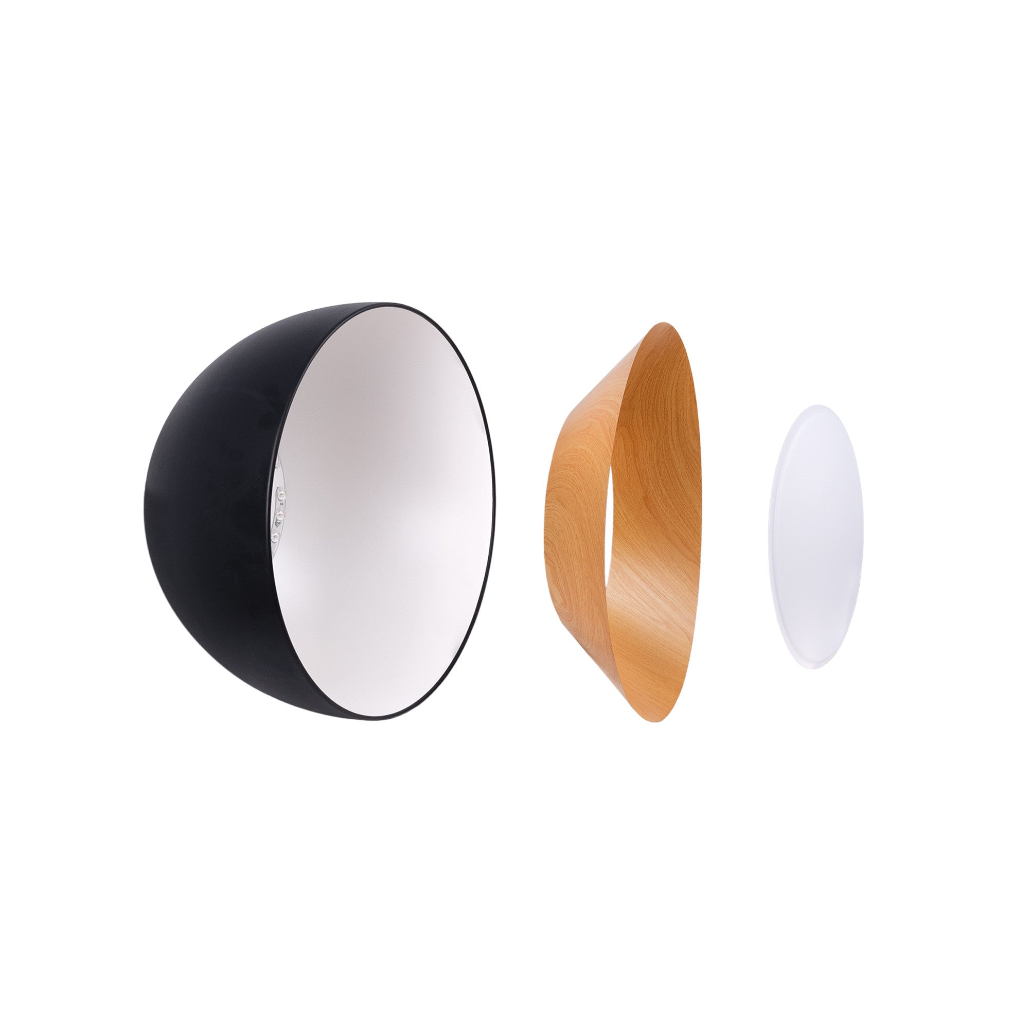 Lámpara de techo LED CCT 12W - Efecto madera - ø35cm (12)