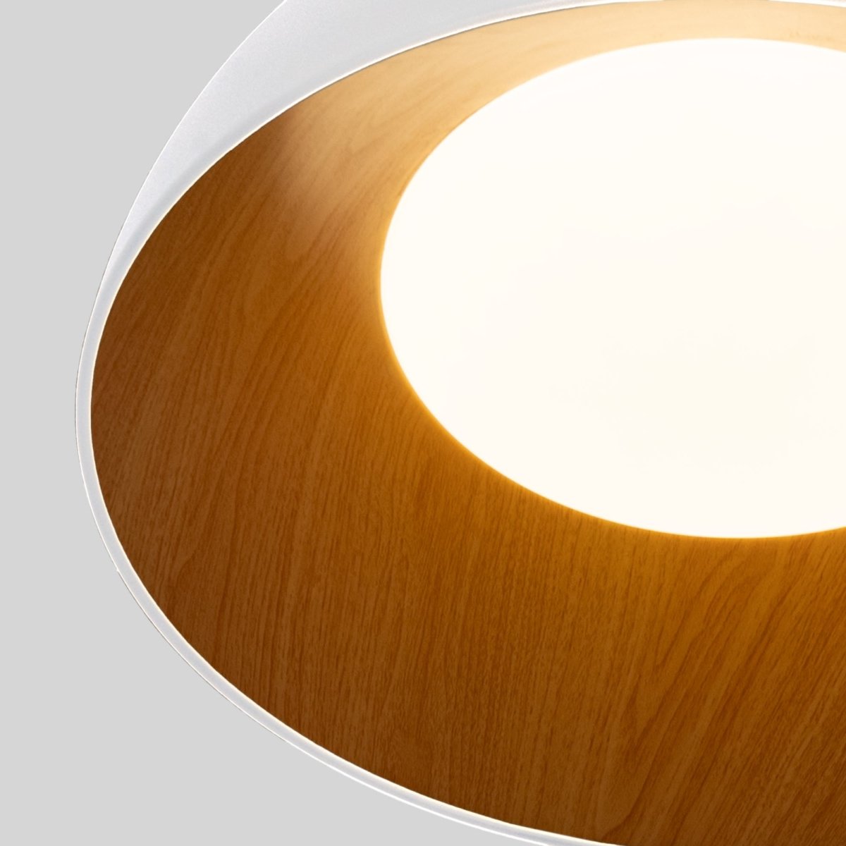 Lámpara de techo LED inclinada CCT 12W - Efecto madera - ø35cm - Barcelona Led-Decoración