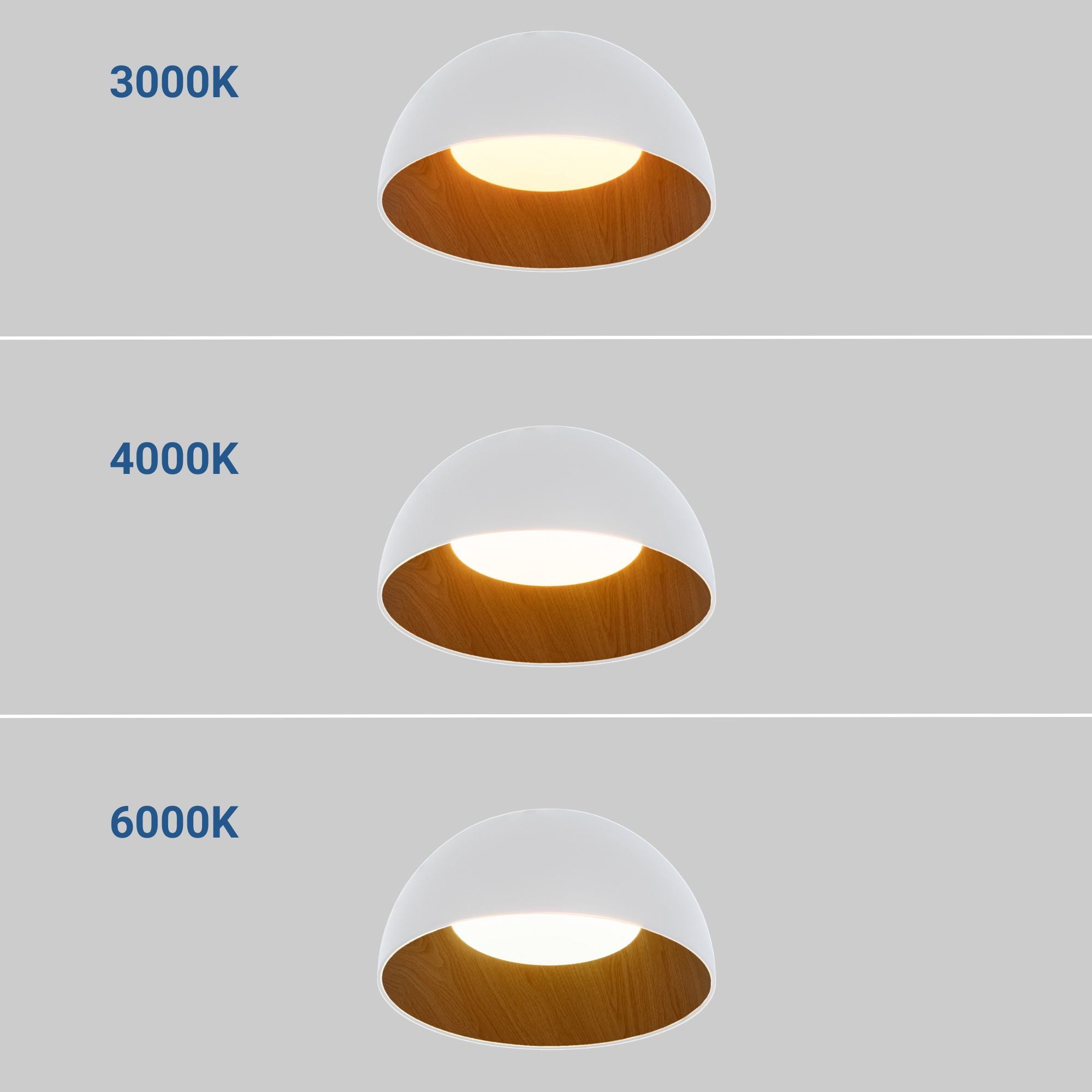 Lámpara de techo LED CCT 12W - Efecto madera - ø35cm (23)