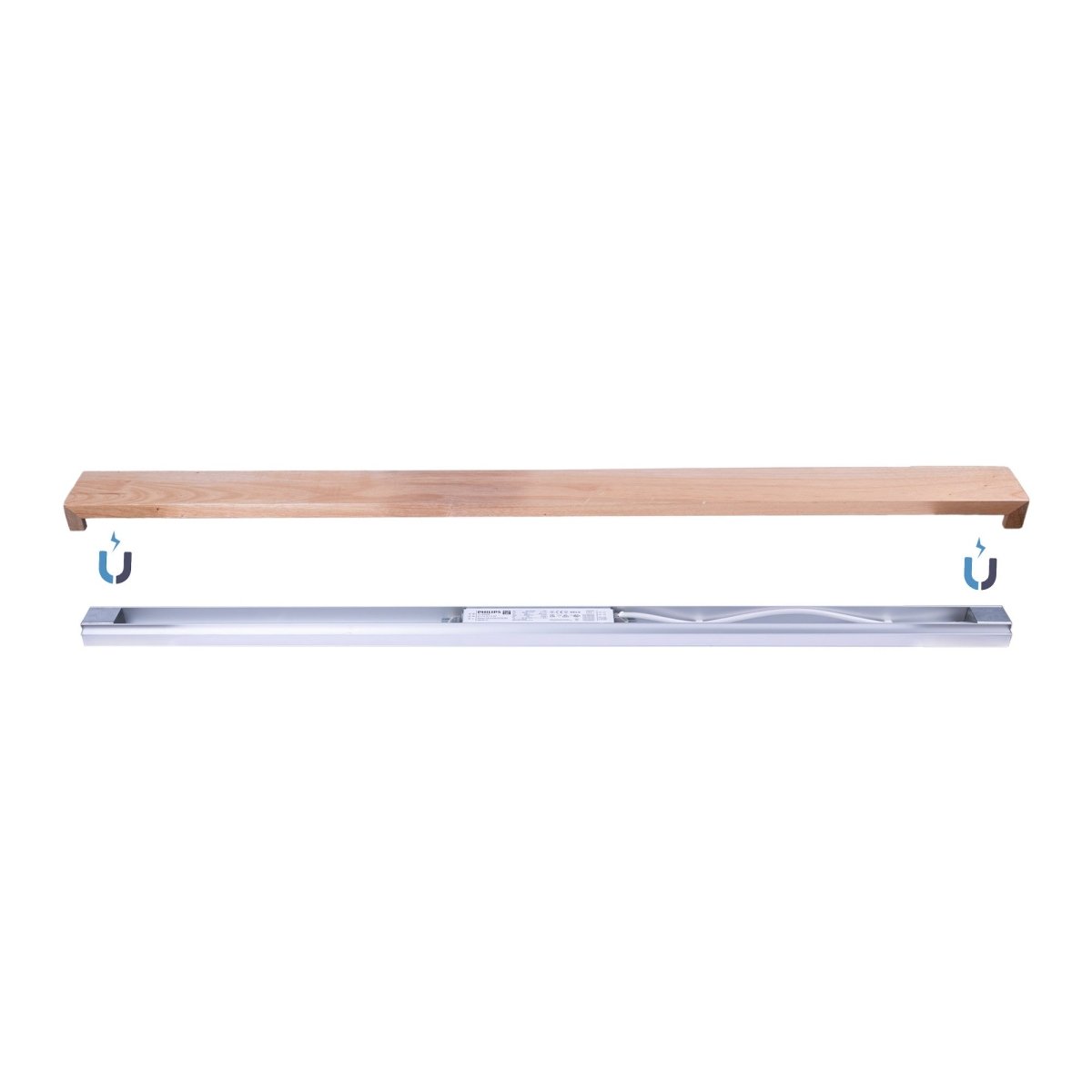 Aplique de pared lineal madera "Wooden" - 26W - 100cm - Driver Philips - Barcelona Led-Decoración
