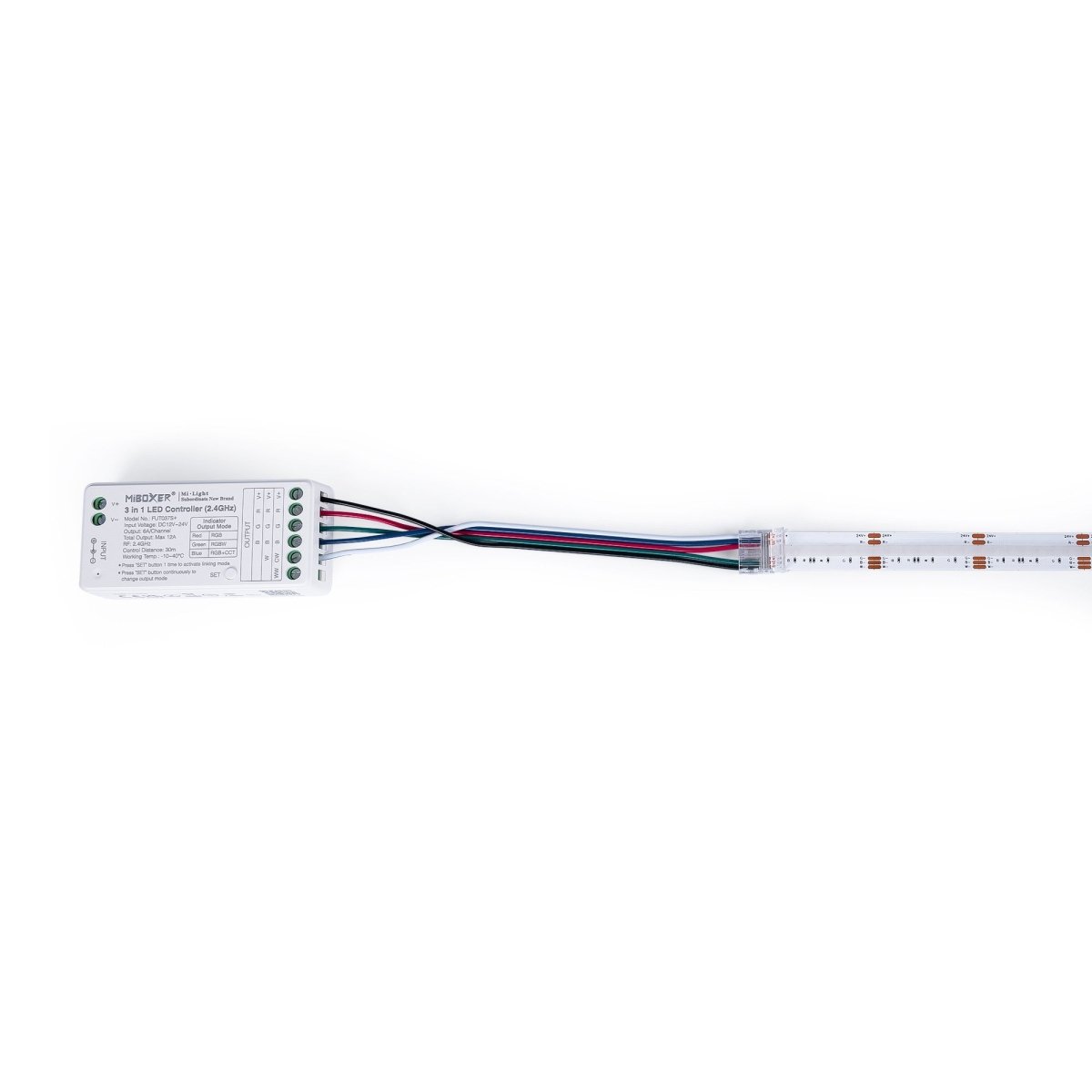 Conector Hippo RGBW COB Tira a Controlador - PCB 12mm - 5 pines - IP20 - Máx. 24V - Barcelona Led-Accesorios