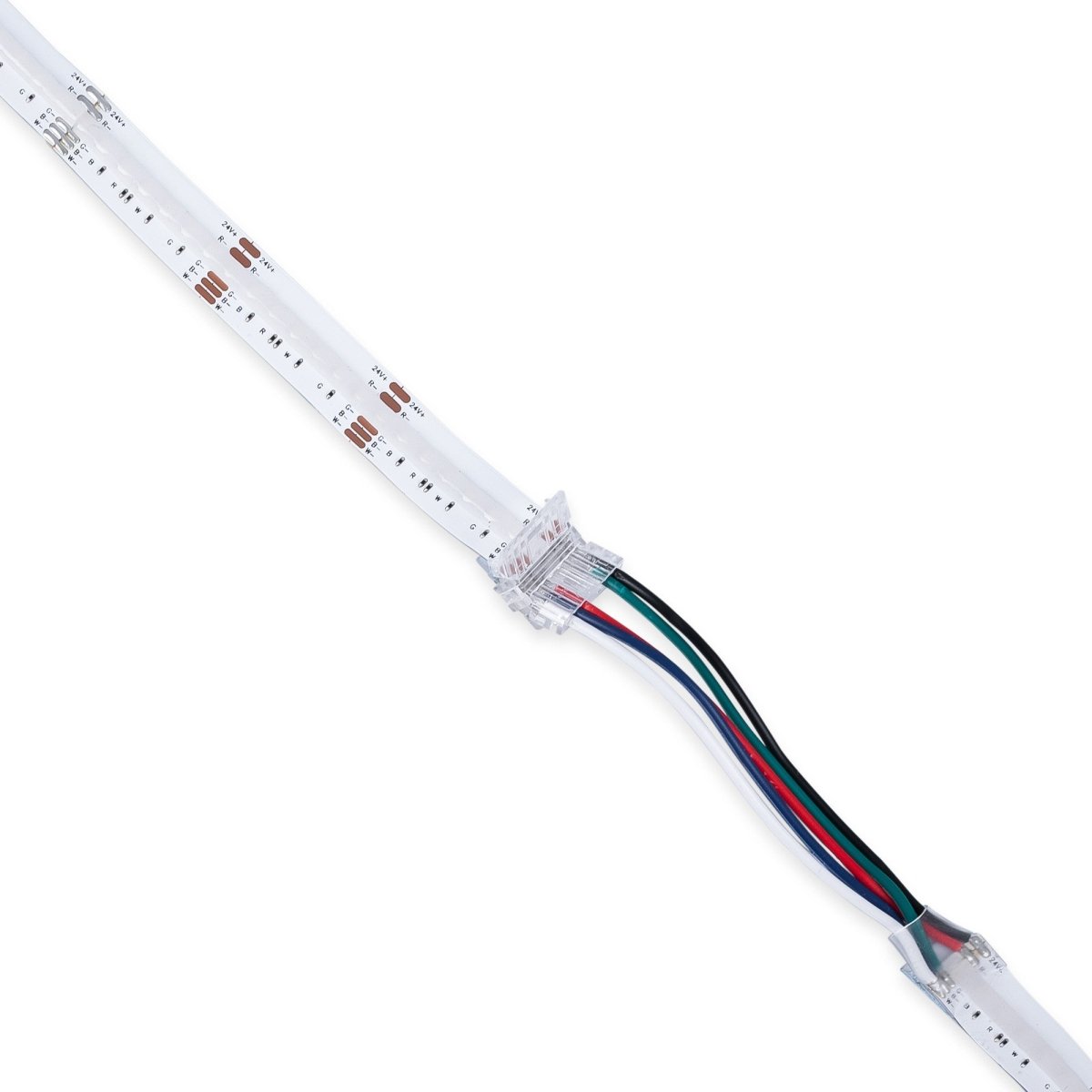 Conector Hippo RGBW COB Tira a Cable - PCB 12mm - 5 pines - IP20 - Máx. 24V - Barcelona Led-Accesorios