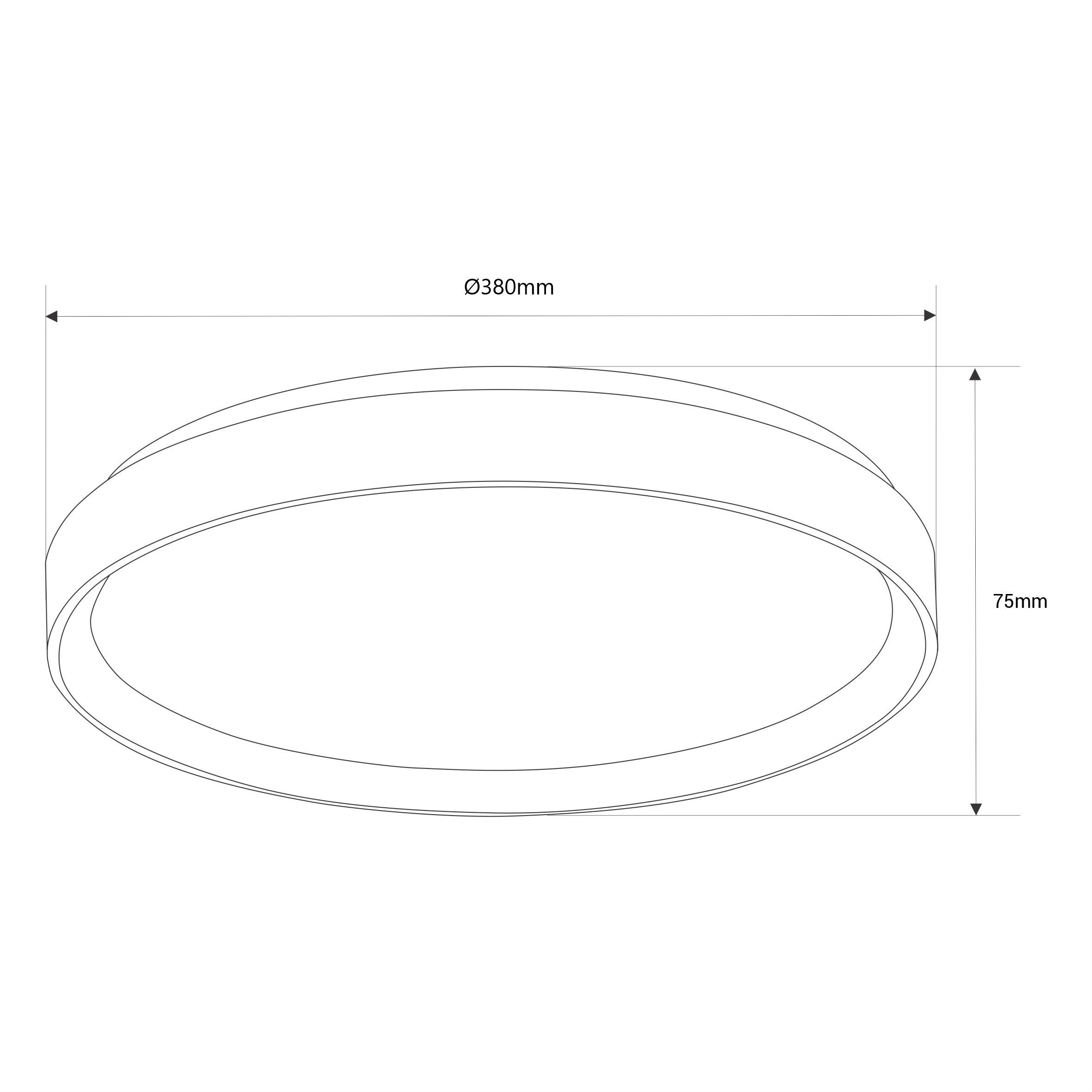 Lámpara de techo LED tipo plafón CCT 24W - Efecto madera - Ø40cm (2)