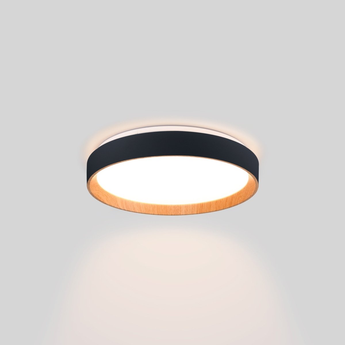 Lámpara de techo LED tipo plafón CCT 24W - Efecto madera - Ø40cm - Barcelona Led-
