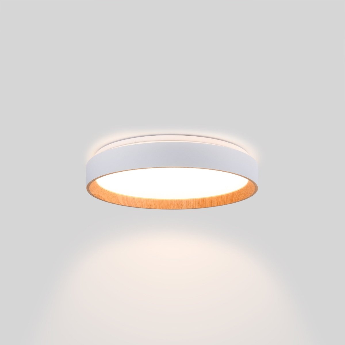 Lámpara de techo LED tipo plafón CCT 24W - Efecto madera - Ø40cm - Barcelona Led-