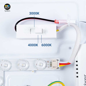 Lámpara de techo LED tipo plafón CCT 24W - Efecto madera - Ø40cm (23)