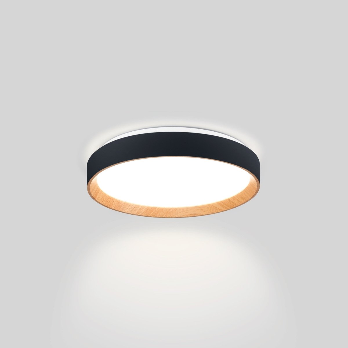 Lámpara de techo LED tipo plafón CCT 24W - Efecto madera - Ø40cm - Barcelona Led-