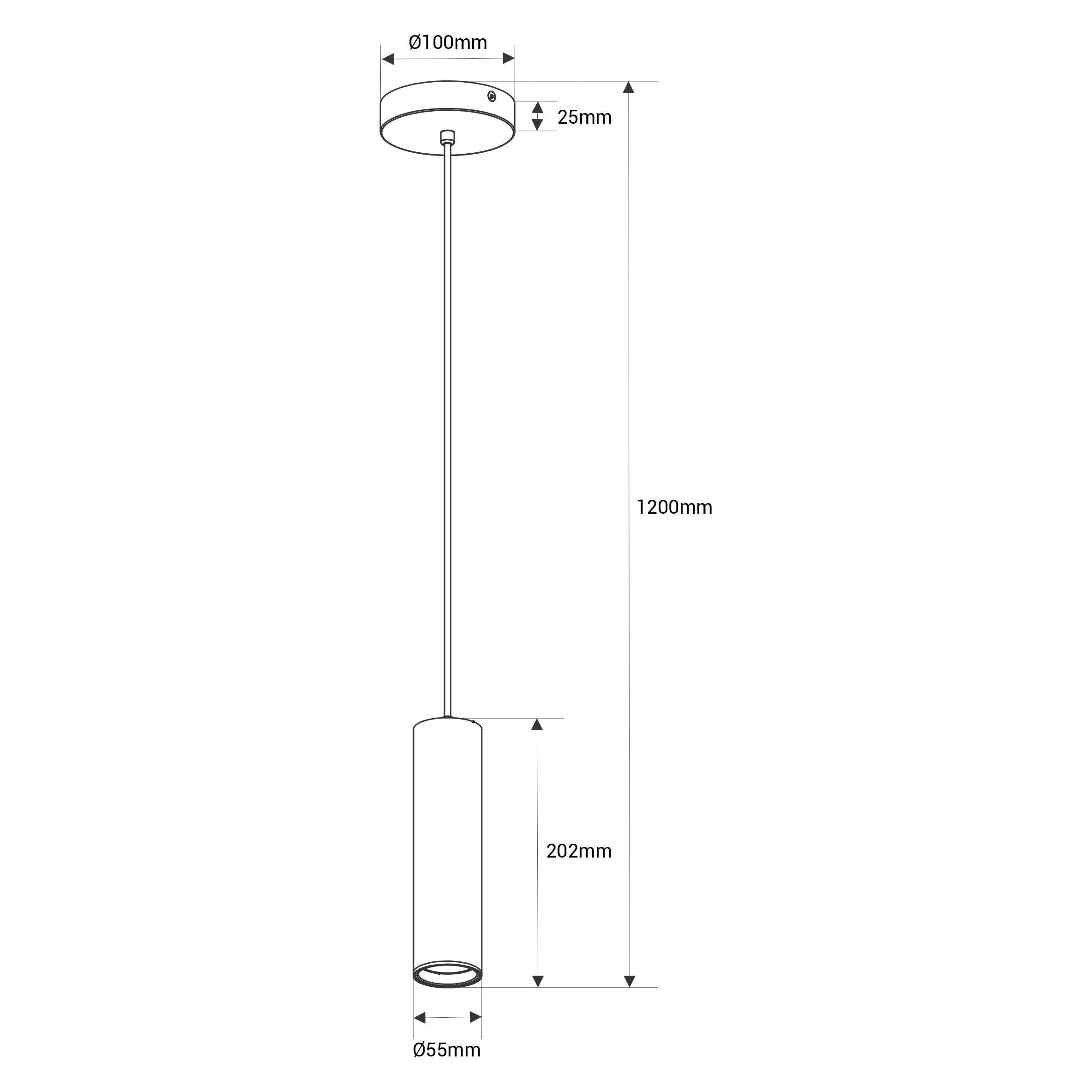 Lámpara colgante minimalista "Bila" - GU10 (2)