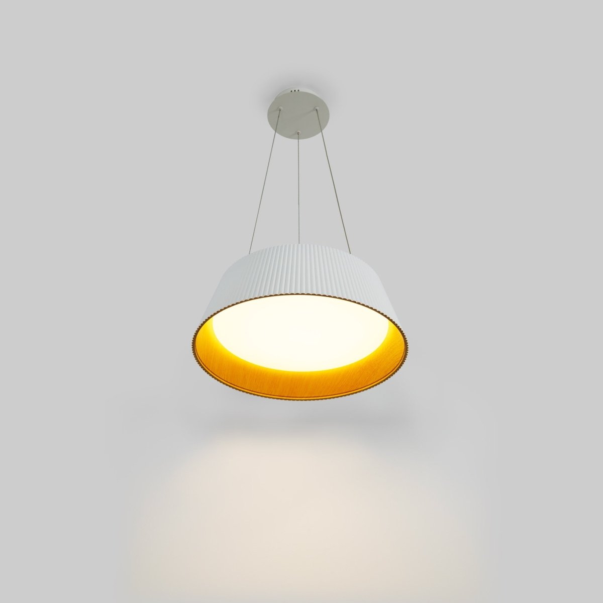 Lámpara colgante LED CCT 24W - Efecto madera - ø46cm - Barcelona Led-Decoración