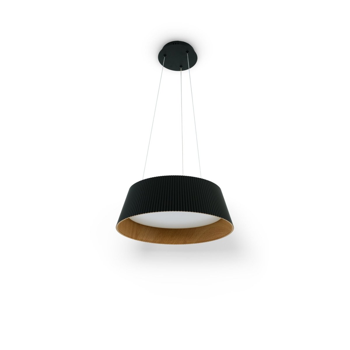 Lámpara colgante LED CCT 24W - Efecto madera - ø46cm - Barcelona Led-Decoración