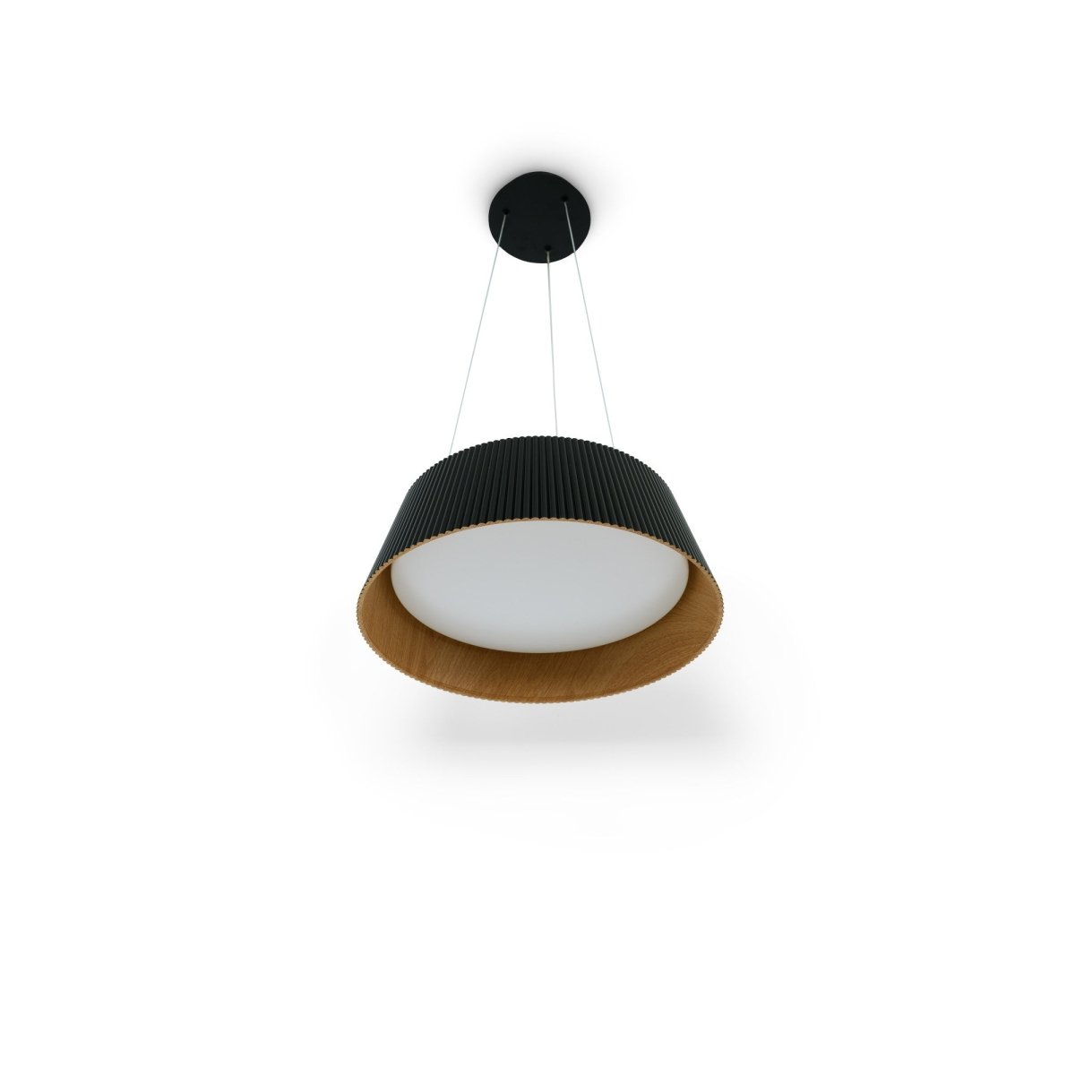 Lámpara colgante LED CCT 24W - Efecto madera - ø46cm - Barcelona Led-Decoración
