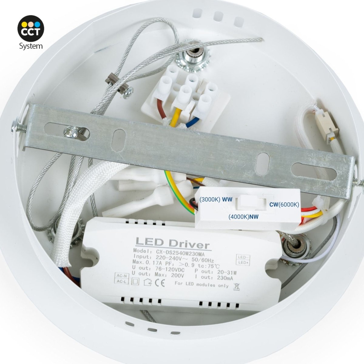 Lámpara colgante LED CCT 24W - Efecto madera - ø46cm - Barcelona Led-Decoración