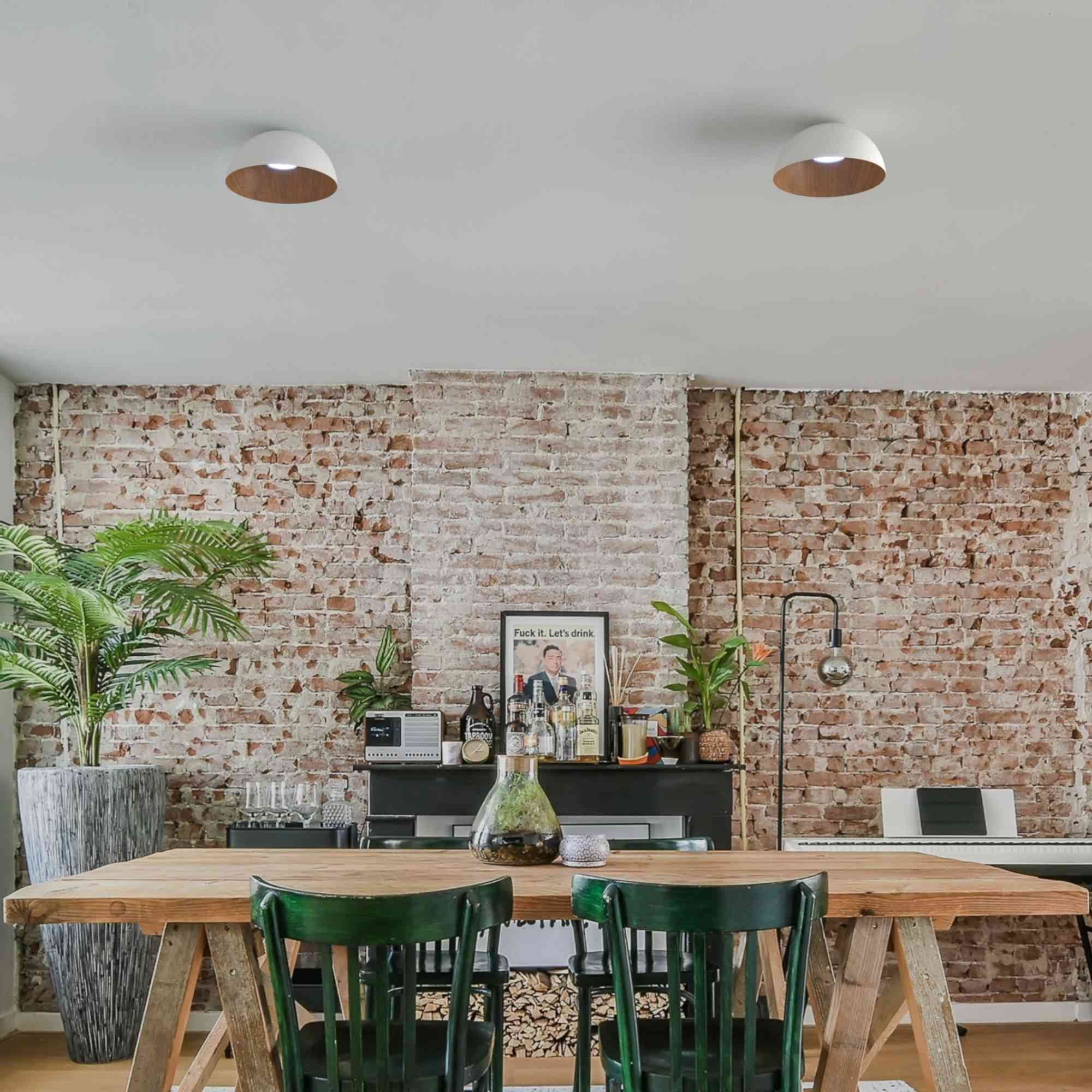 Lámpara de techo LED CCT 12W - Efecto madera - ø35cm (1)