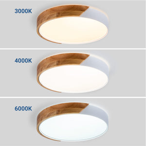 Plafón LED techo CCT 24W - Madera y Policarbonato - ø40cm - IP22 (26)