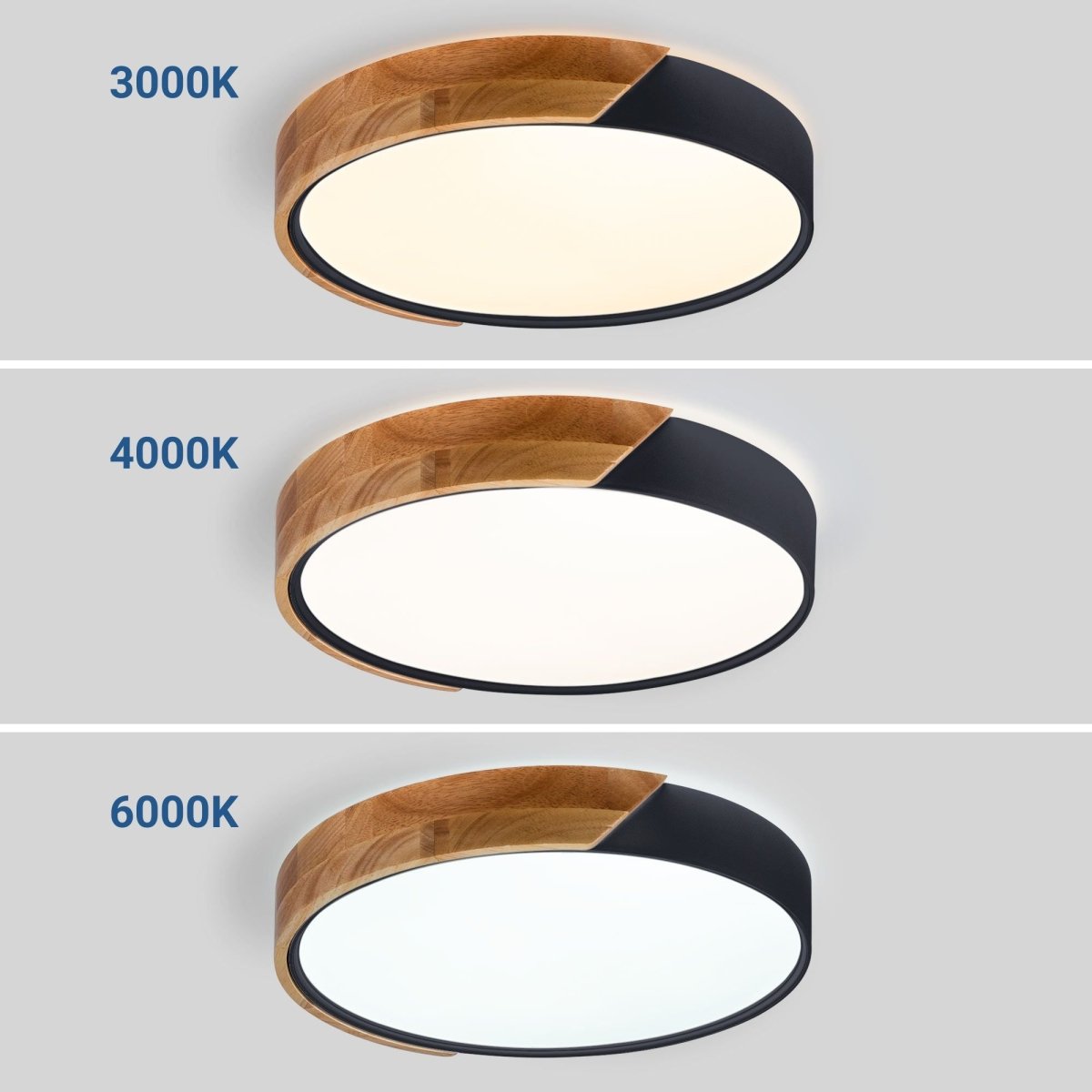 Plafón LED techo CCT 24W - Madera y Policarbonato - ø40cm - IP22 - Barcelona Led-