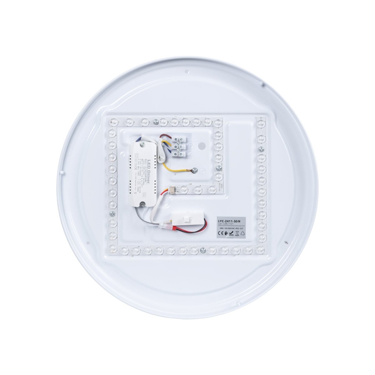 Plafón LED techo CCT 36W - Madera y Policarbonato- ø50cm - IP22 - Barcelona Led-