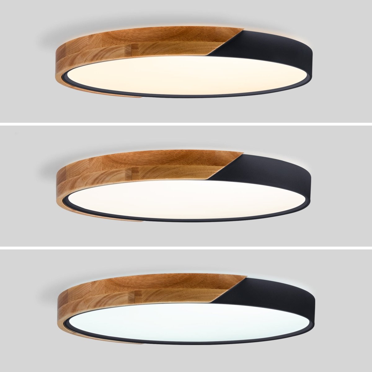 Plafón LED techo CCT 36W - Madera y Policarbonato- ø50cm - IP22 - Barcelona Led-