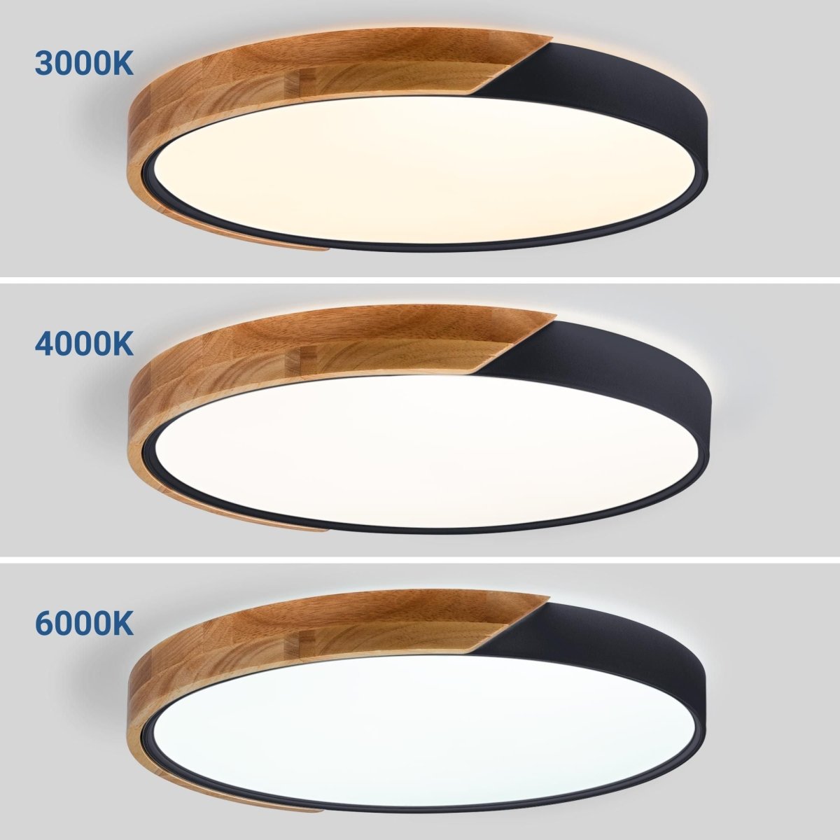 Plafón LED techo CCT 36W - Madera y Policarbonato- ø50cm - IP22 - Barcelona Led-