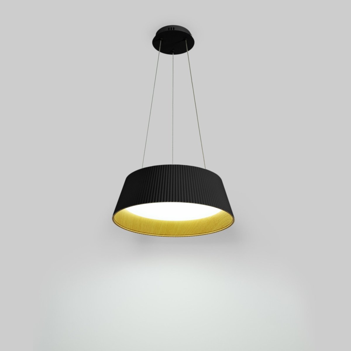 Lámpara colgante LED CCT 24W - Efecto madera - ø46cm - Barcelona Led-Decoración