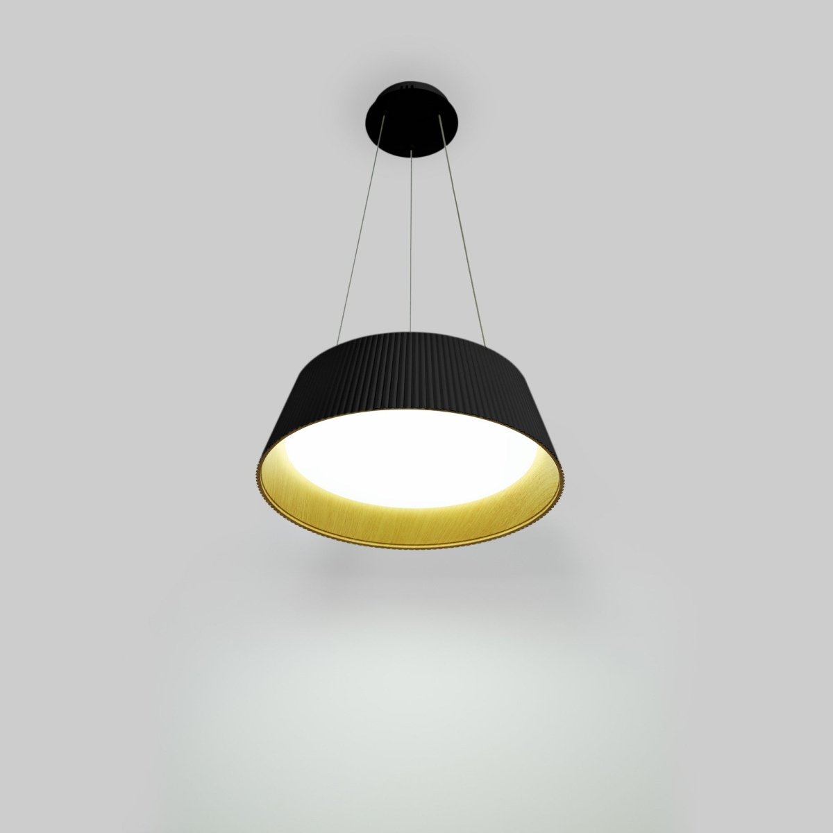 Lámpara colgante LED CCT 24W - Efecto madera - ø46cm - Barcelona Led-Decoración