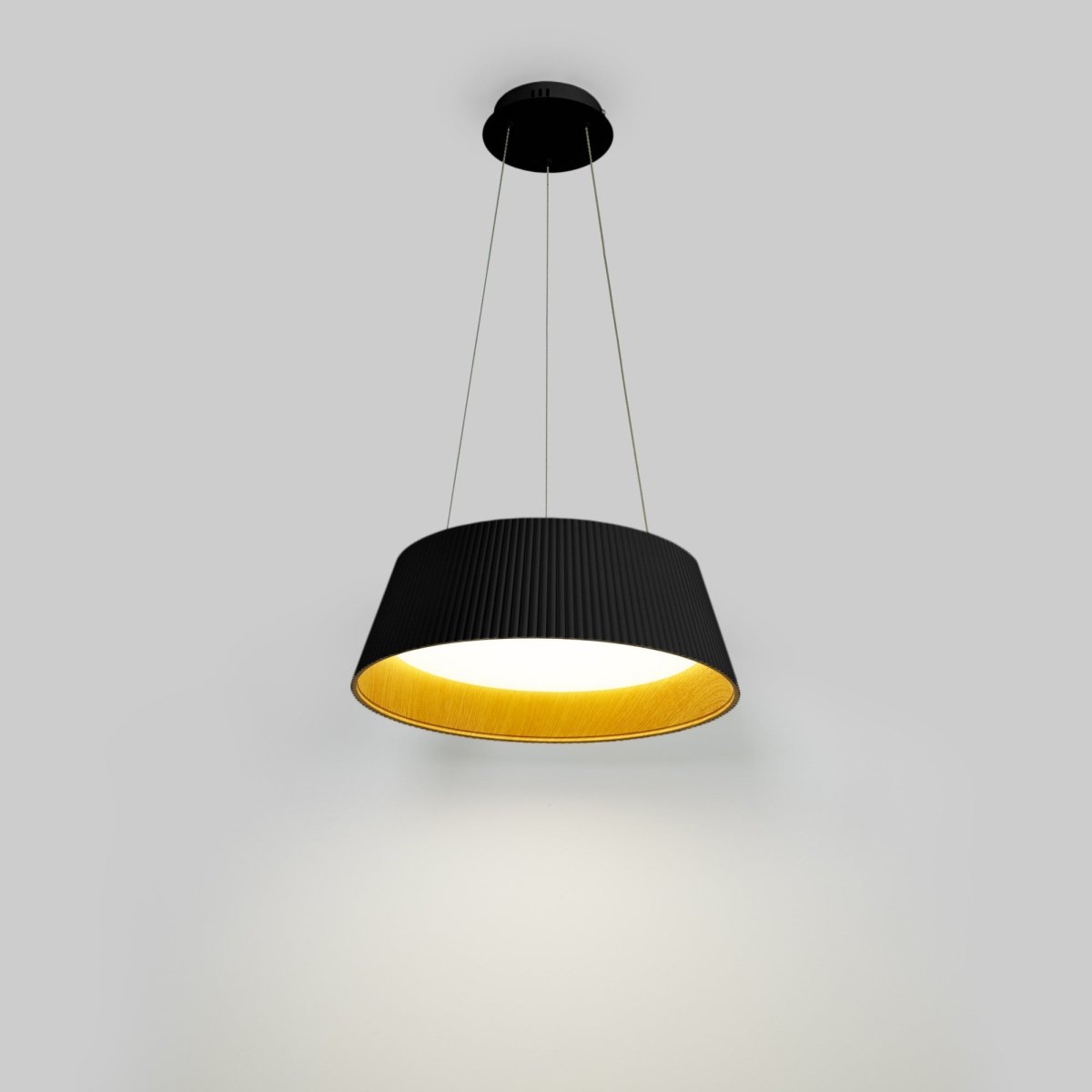 Lámpara colgante LED CCT 24W - Efecto madera - ø46cm - Barcelona Led-Decoración