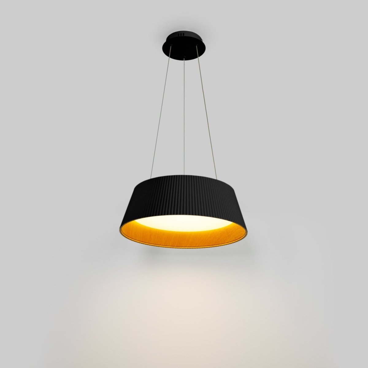 Lámpara colgante LED CCT 24W - Efecto madera - ø46cm - Barcelona Led-Decoración