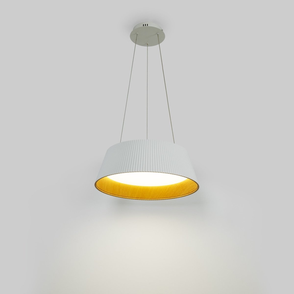 Lámpara colgante LED CCT 24W - Efecto madera - ø46cm - Barcelona Led-Decoración