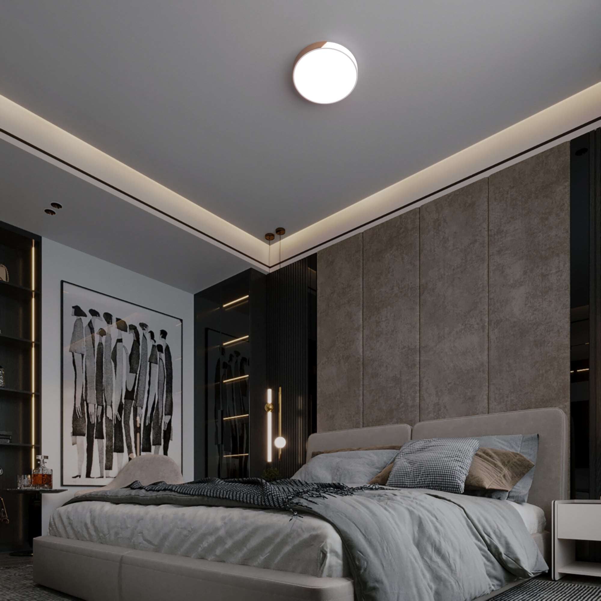 Plafón LED techo CCT 36W - Madera y Policarbonato- ø50cm - IP22 (33)