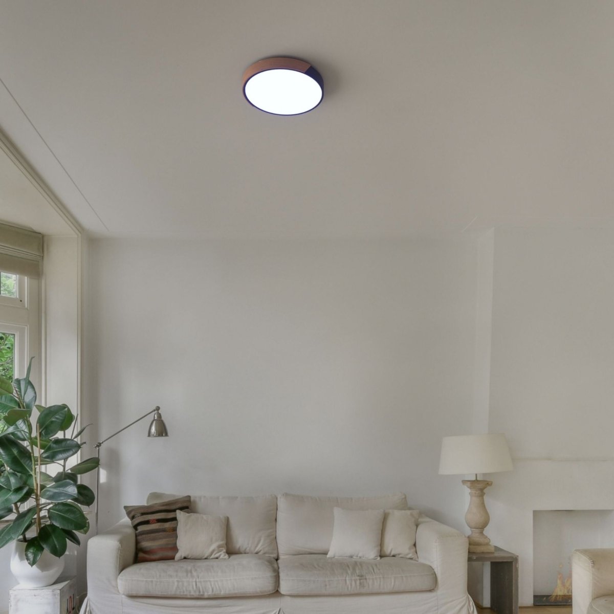 Plafón LED techo CCT 36W - Madera y Policarbonato- ø50cm - IP22 - Barcelona Led-