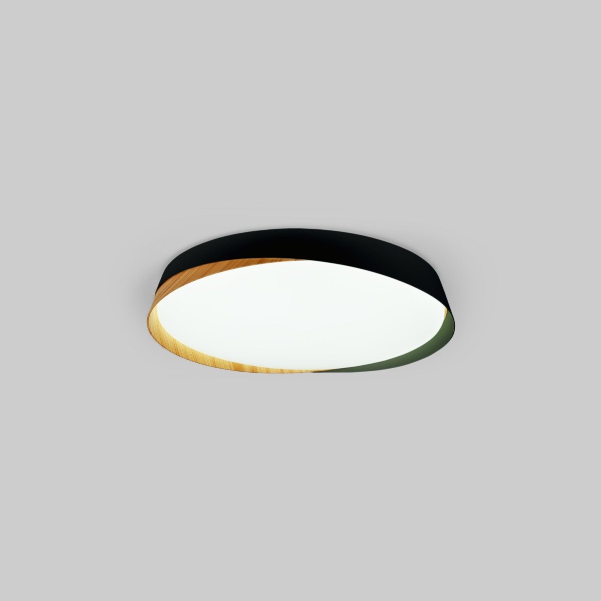 Lámpara de techo LED tipo plafón CCT 24W - Efecto madera - ø40cm - IP22 - Barcelona Led-