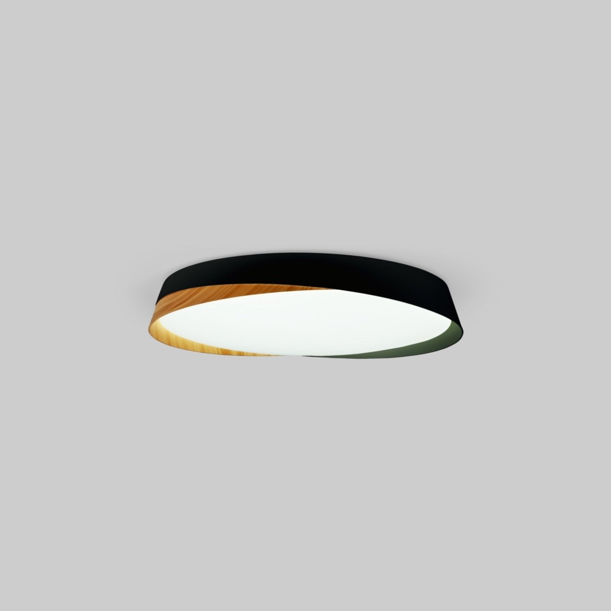 Lámpara de techo LED tipo plafón CCT 24W - Efecto madera - ø40cm - IP22 - Barcelona Led-
